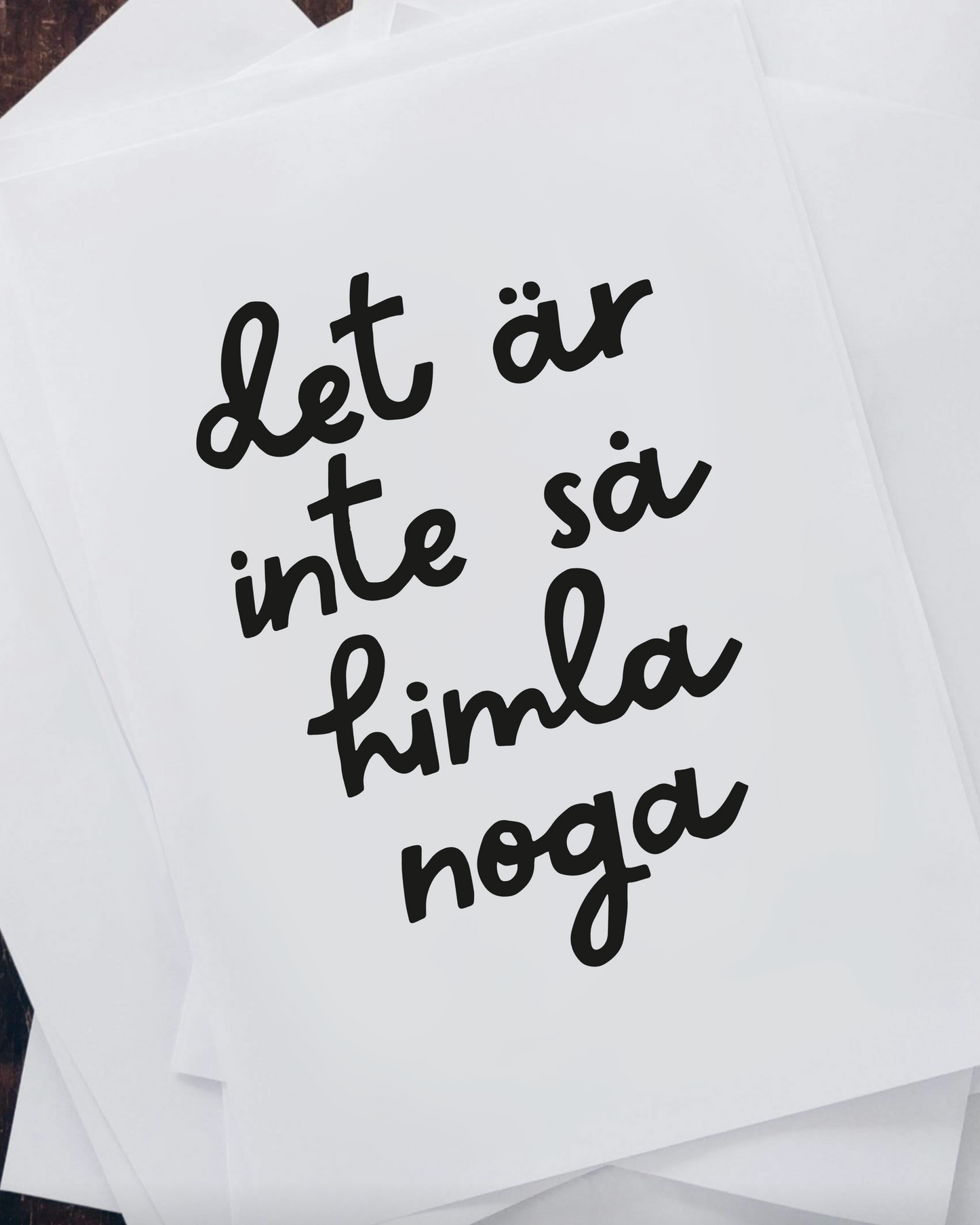 Inte så noga - Affisch