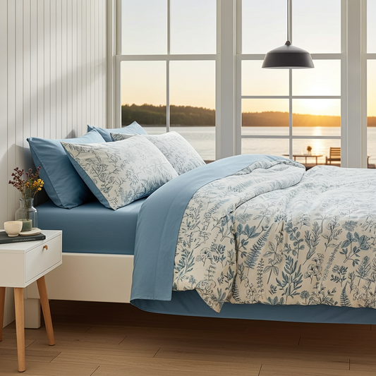 Påslakanset AZURO 3 delar – Mjukt tvåfärgat påslakanset (Flera storlekar)