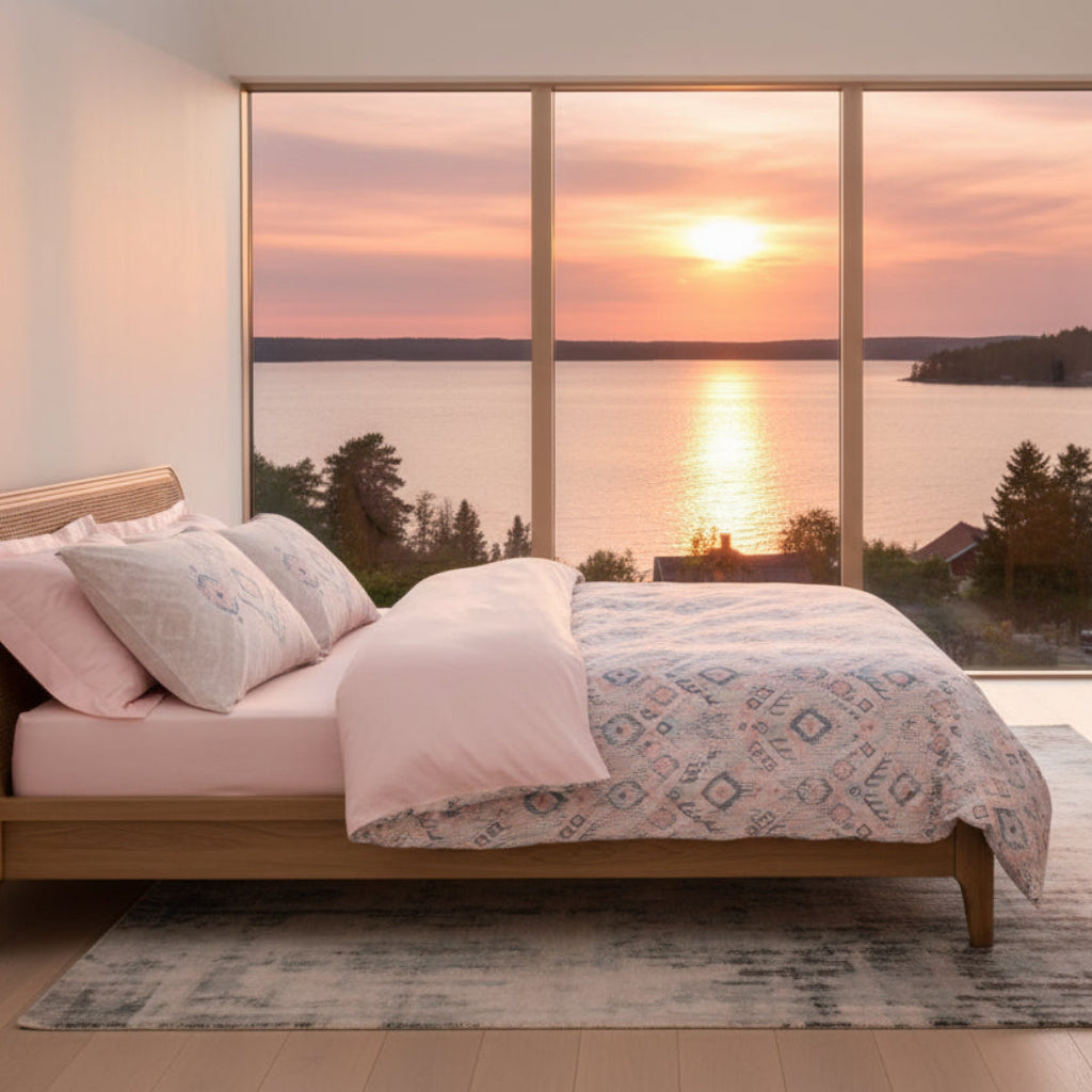 Bäddset Bäddset NJUTER – Romantisk elegans i mjuk bomullssatin (220 x 240 cm)