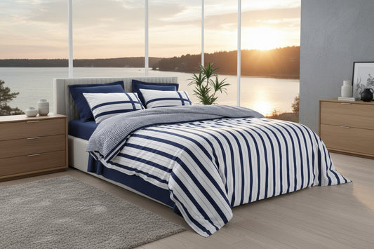 Duvet cover set Blue 220 x 240 cm-0