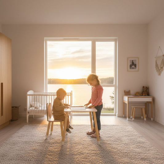 Möbelset Möbelset KANINEN – Bord och stol i tidlös trädesign (Flera varianter)