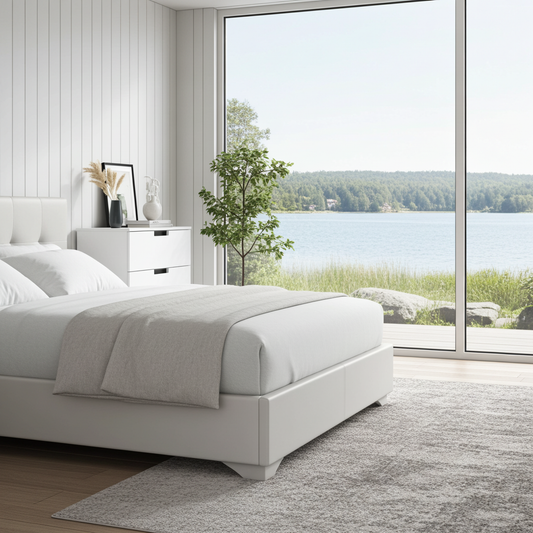 Byrå Byrå CHEST – Stilren och rymlig förvaring i tidlös vit finish (Bredd 80 cm)