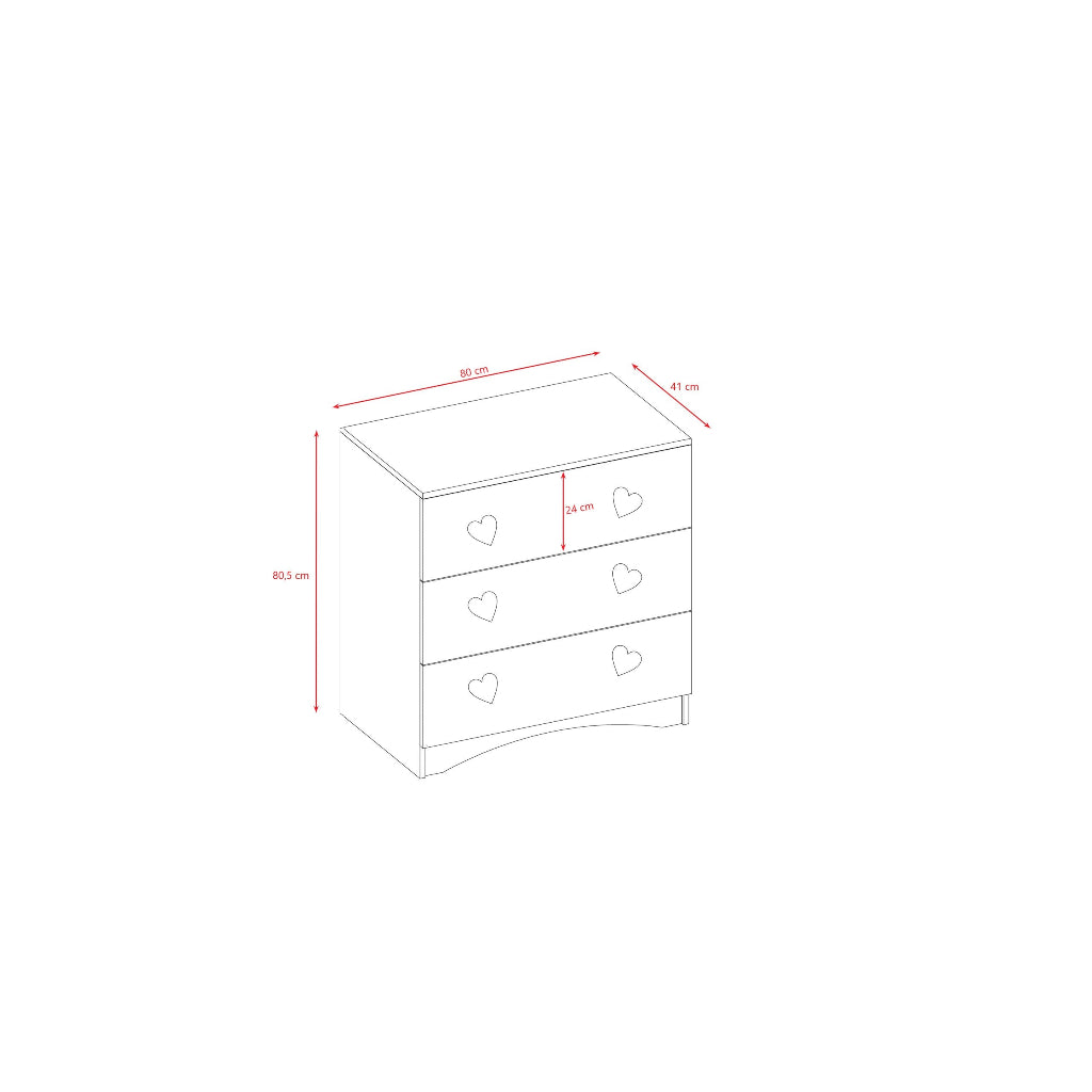 Byrå Byrå JULIA – Elegant förvaring för barnets alla kläder