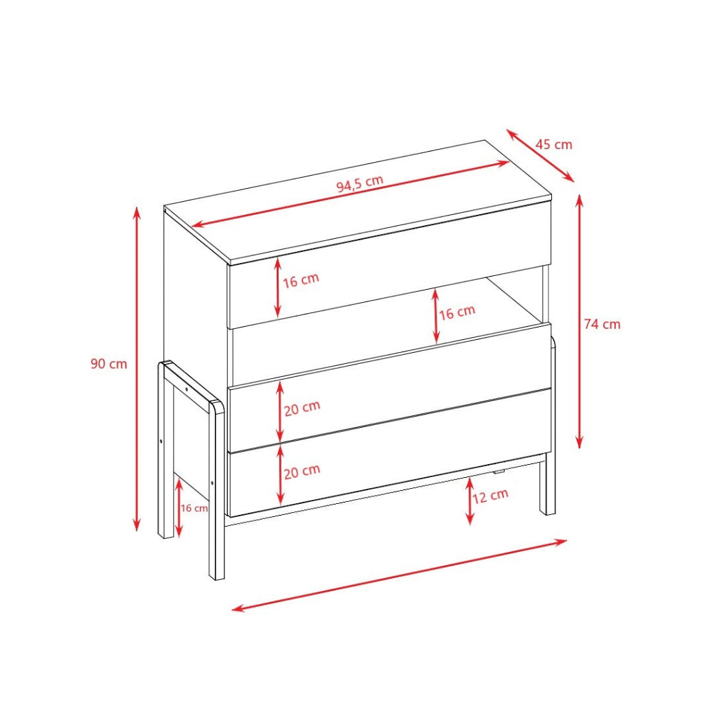 Byrå Byrå VIKTOR – Stilren förvaring i modern skandinavisk design (90 x 100 cm)
