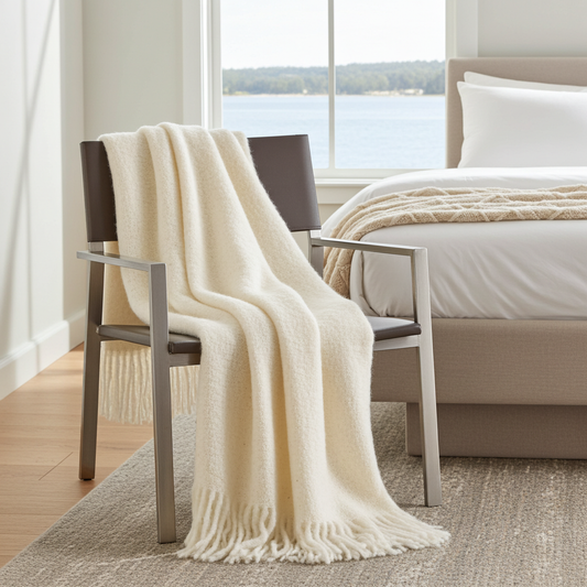 Filt Pläd BOUCLÉ – Mjuk och trendig filt med taktil struktur (140 x 200 cm)