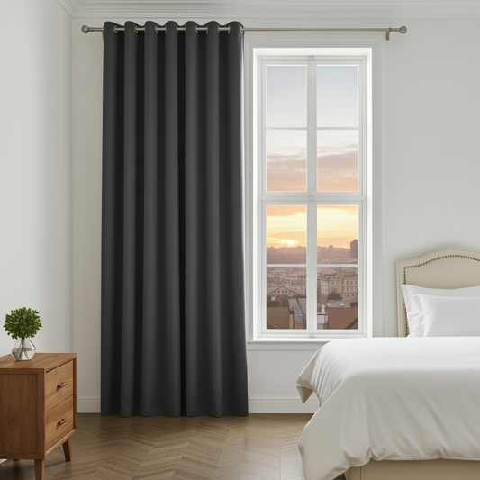 Gardiner Mörkläggningsgardin GONATT – Stilrena gardinlängder för ett mörkt sovrum