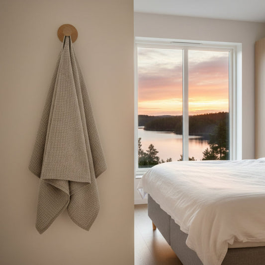 Handduk Handduk KOOS grå – Tidlös lyx i 100% naturligt linne (80 x 148 cm)