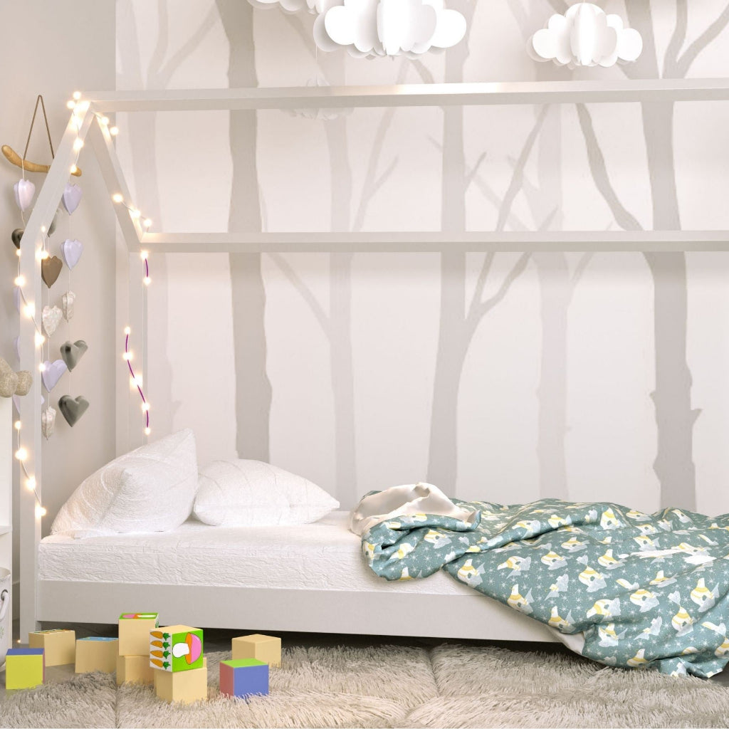 Säng Hussäng BELLA vit – En drömlik sovplats i skandinavisk design (Flera storlekar)