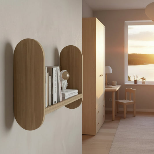 Hylla Vägghylla KAPSEL – Modern förvaring med lekfull form (Flera varianter)