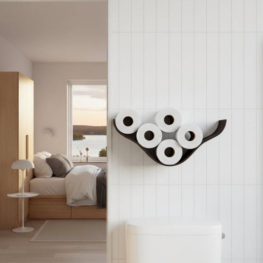 Hylla Toalettpappershylla MOLN – Kreativ förvaring för badrummet (Flera varianter)