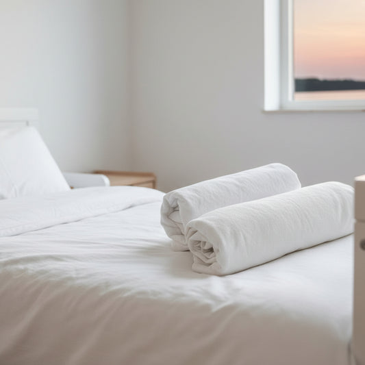 Underlakan Dra-på-lakan och madrasskydd MELLAN – Slitstark komfort för barnets säng (70x140cm)