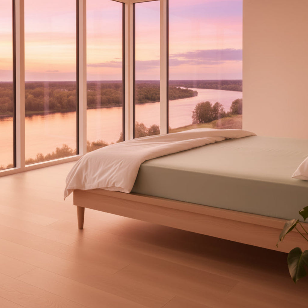 Home | Garden > Home Textiles > Sheets Dra-på-lakan PASSA grön – Perfekt passform i en harmonisk nyans (160 x 200 cm)