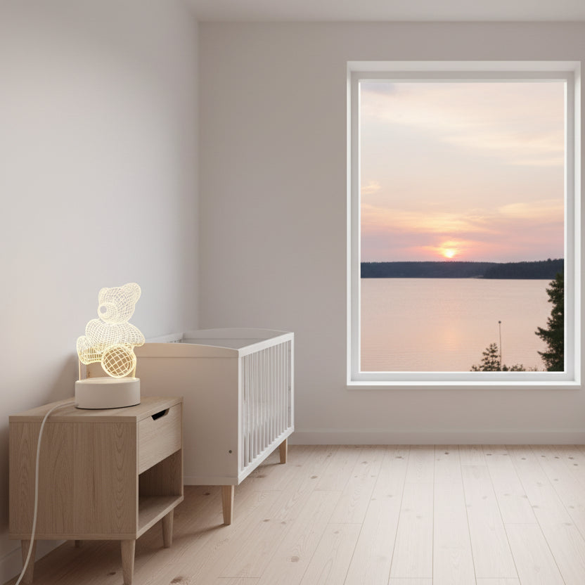 Lampa Nattlampa NATTBJÖRN – En trygg och mjuk ljuskälla för barnrummet