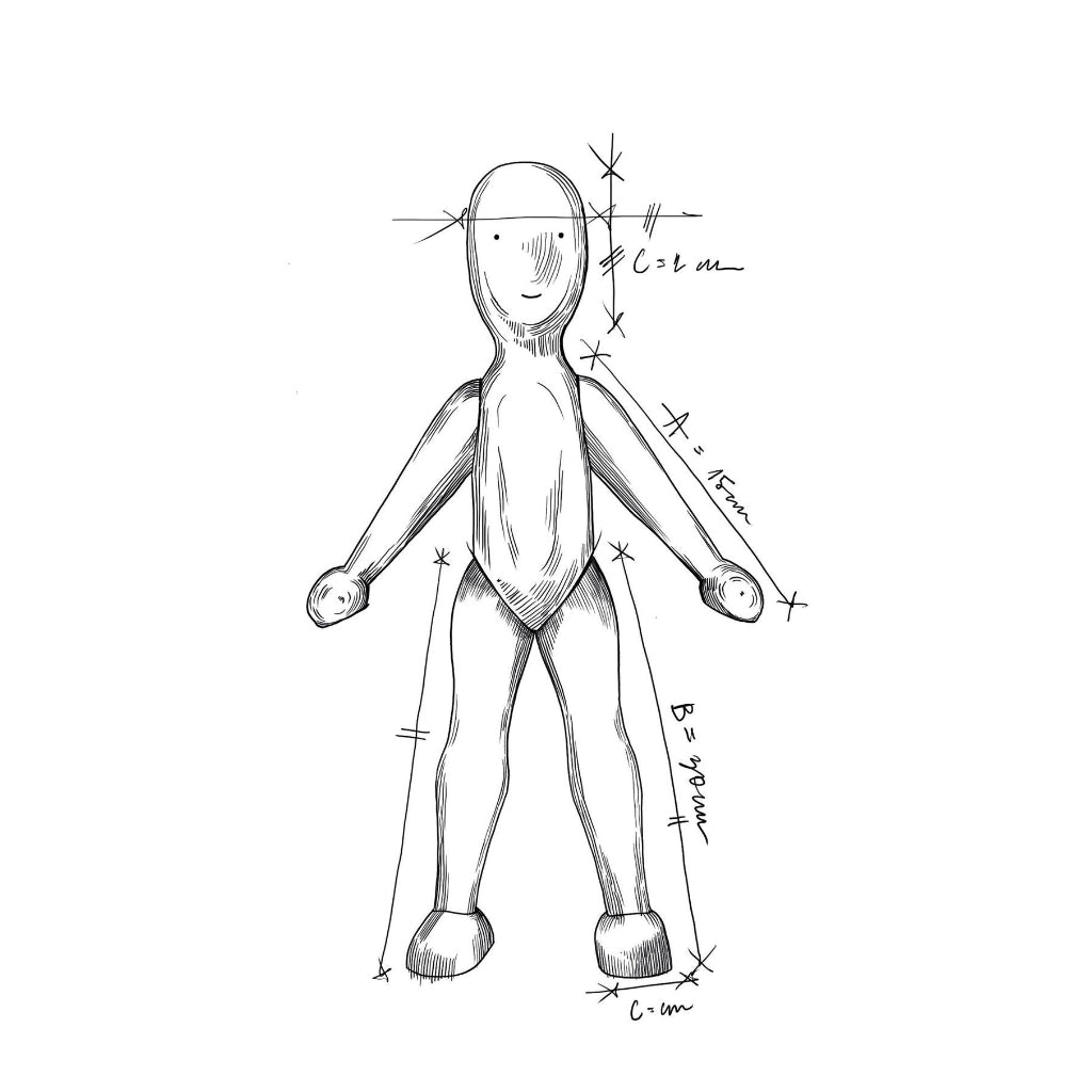 Leksaker Docka i trä KOMPIS – En klassisk lekkompis i naturmaterial