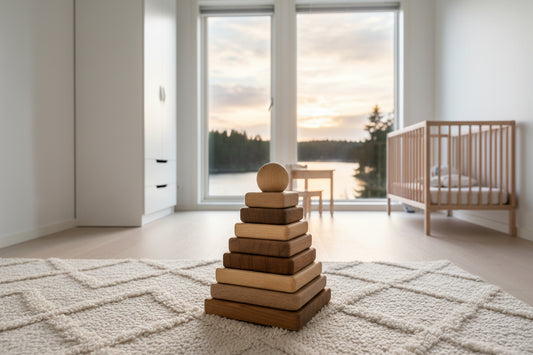 Wooden Square Pyramid - Natural