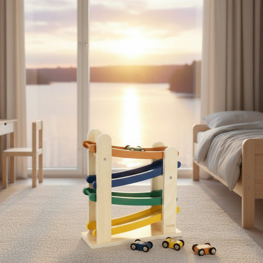 Leksaker Träleksak racerbana RACE – Klassisk sicksack-bana i gediget trä