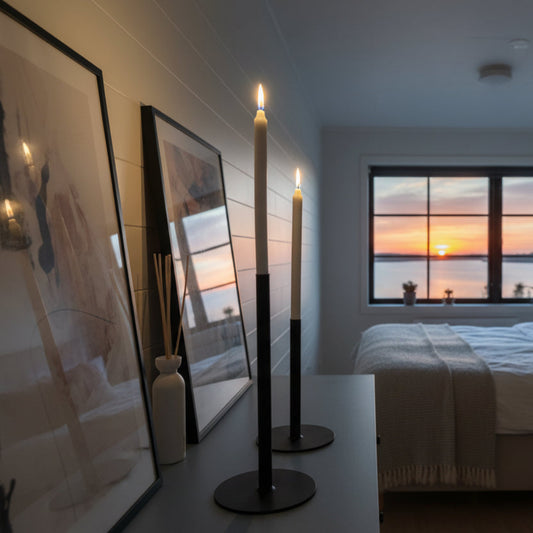 Ljusstakar Ljusstake INDUSTRI – Rustik elegans i svart metall (Flera varianter)