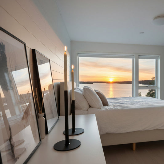 Ljusstakar Ljusstake INDUSTRI – Rustik elegans i svart metall (Flera varianter)