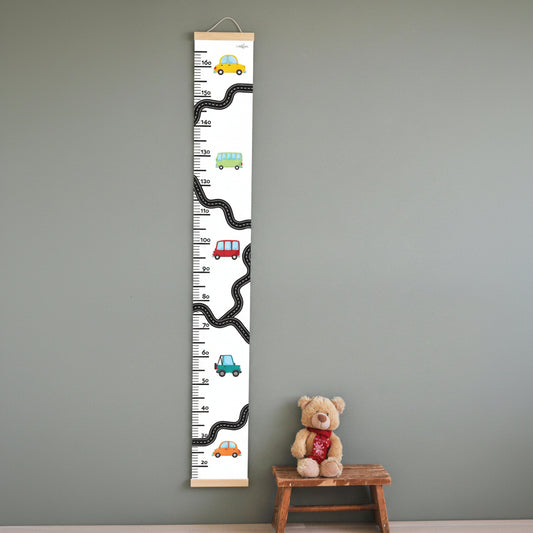 Mätsticka Mätsticka BILAR – Följ barnets växtresa med lekfull design (Maxlängd 165 cm)