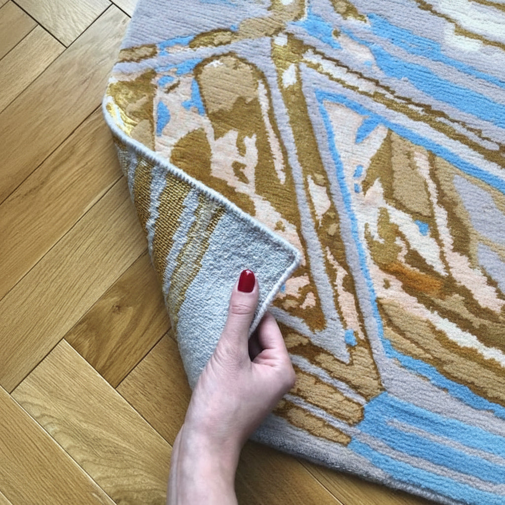 Mattor Matta HAVSVÅGOR – Handgjord och exklusiv premiummatta i naturmaterial (Flera storlekar)