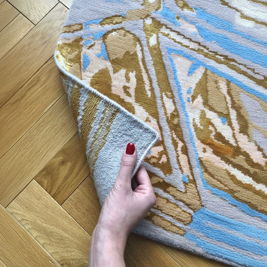 Mattor Matta HAVSVÅGOR – Handgjord och exklusiv premiummatta i naturmaterial (Flera storlekar)