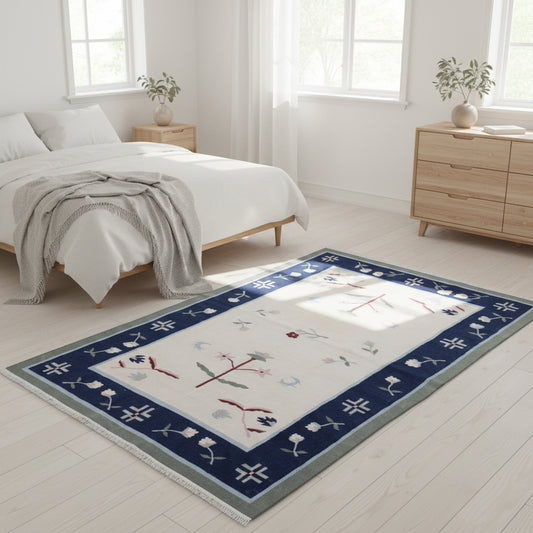 Mattor Matta i ull KELIM - Handvävd karaktär och tidlös design (175 x 265 cm)