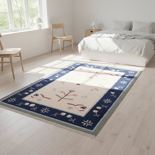 Mattor Matta i ull KELIM - Handvävd karaktär och tidlös design (175 x 265 cm)