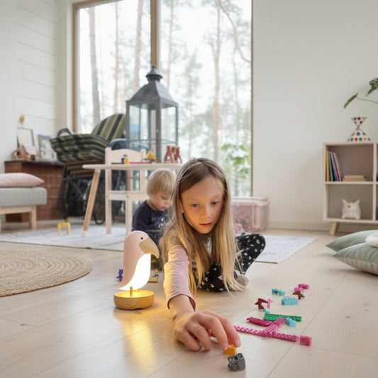 Nattlampa Nattlampa FÅGEL – En lysande vän för trygga nätter