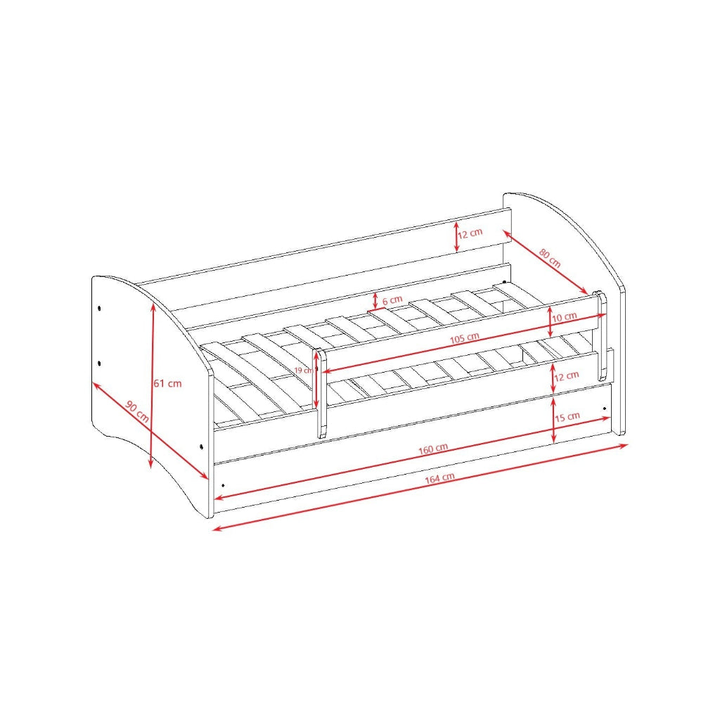 Säng Barnsäng COSMOS – En trygg och stilren sovplats för barnrummet (Flera varianter)