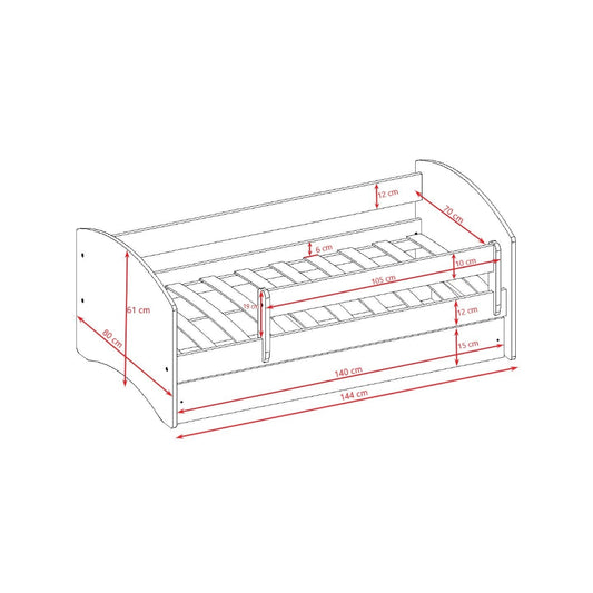 Säng Barnsäng COSMOS – En trygg och stilren sovplats för barnrummet (Flera varianter)