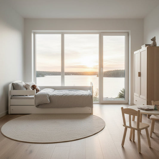 Säng Barnsäng KLASSISK – Tidstypisk träsäng i hållbar furu (Flera varianter)