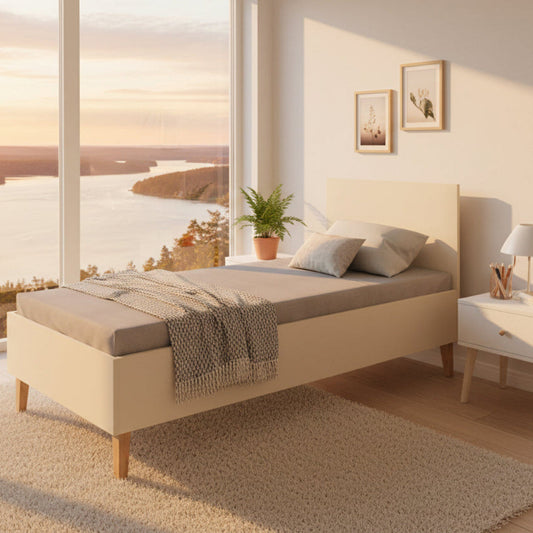 Säng Barnsäng KUBI kashmir – Skandinavisk elegans för barnrummet (80 x 180 cm)