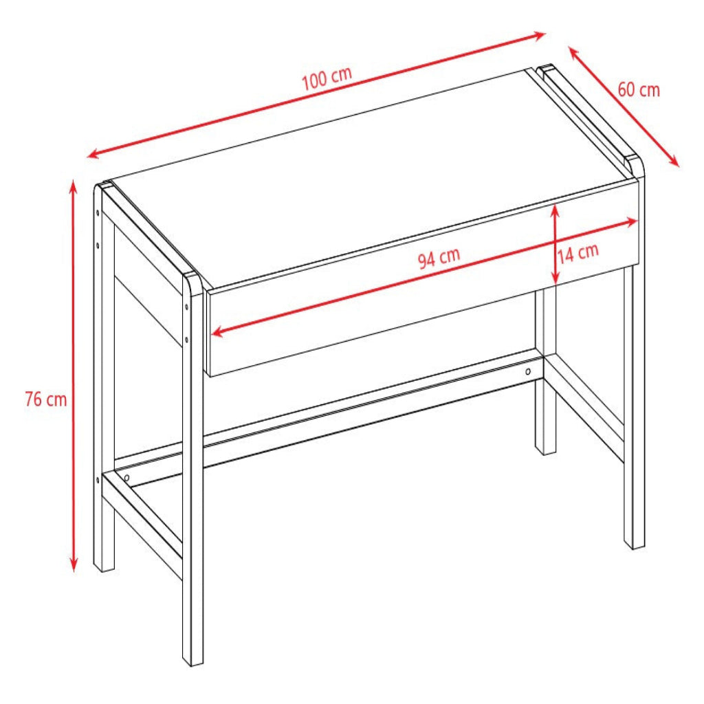 Skrivbord Skrivbord VIKTOR – Stilren arbetsplats i skandinavisk design (76 x 100 cm)