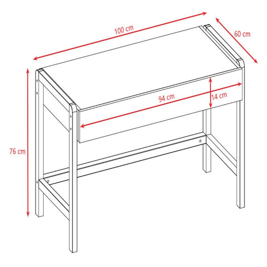 Skrivbord Skrivbord VIKTOR – Stilren arbetsplats i skandinavisk design (76 x 100 cm)