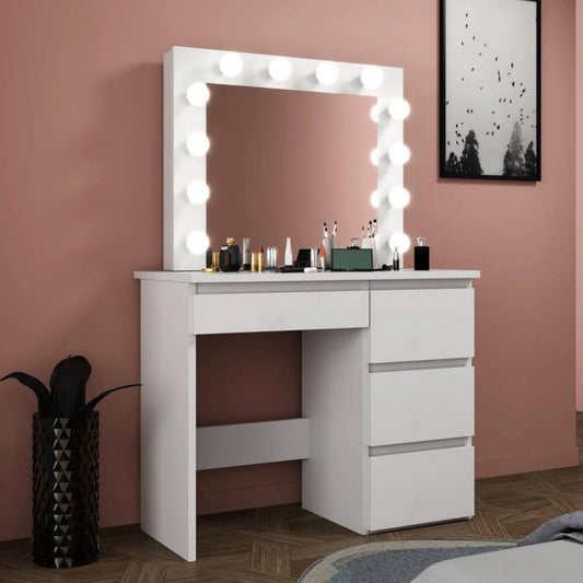 Sminkbord Sminkbord med spegel BARCA – Elegant skönhetsstation i modern skandinavisk stil