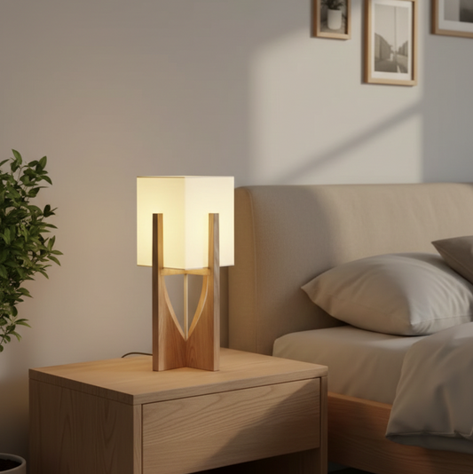 Lampa Lampa TRÄFÅNG – Dekorativ bordslampa i naturnära design