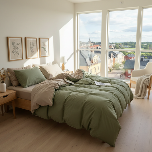 Bäddset Bäddset ZENTO 4 delar – Komplett påslakanset för enkelsäng (150x200cm)