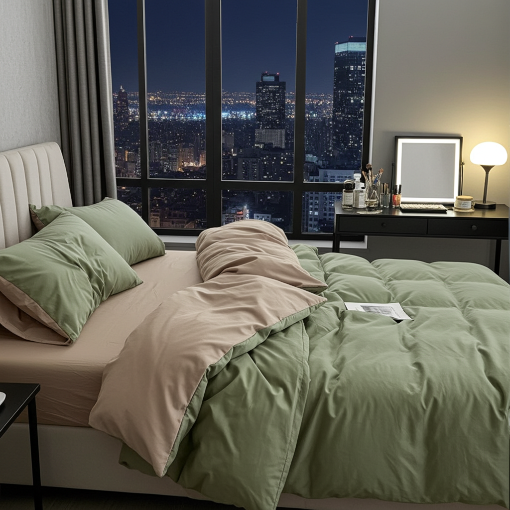 Bäddset Bäddset ZENTO 4 delar – Komplett påslakanset för enkelsäng (150x200cm)