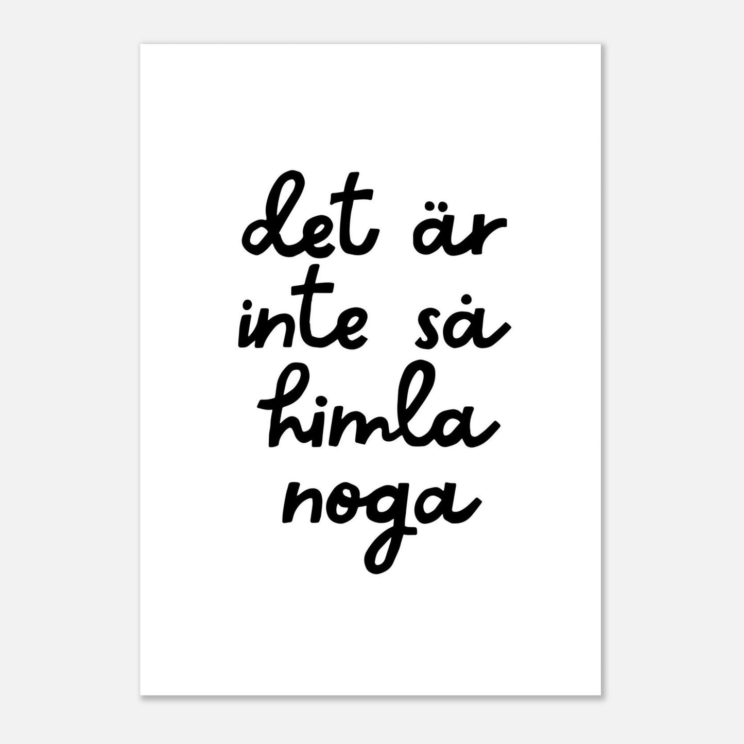 Inte så noga - Affisch