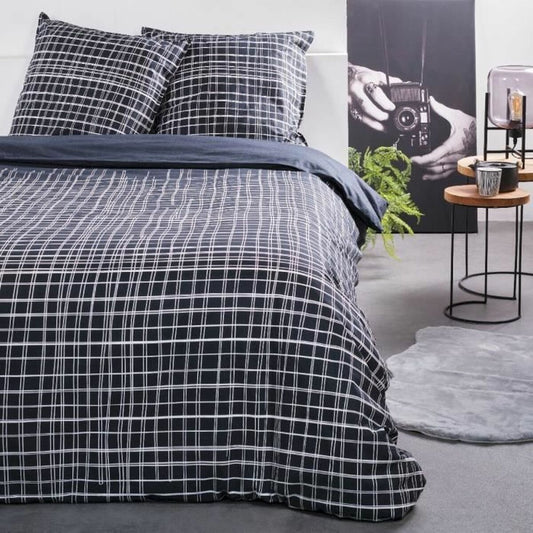 Duvet cover set TODAY Blue 240 x 220 cm 3 Pieces-0