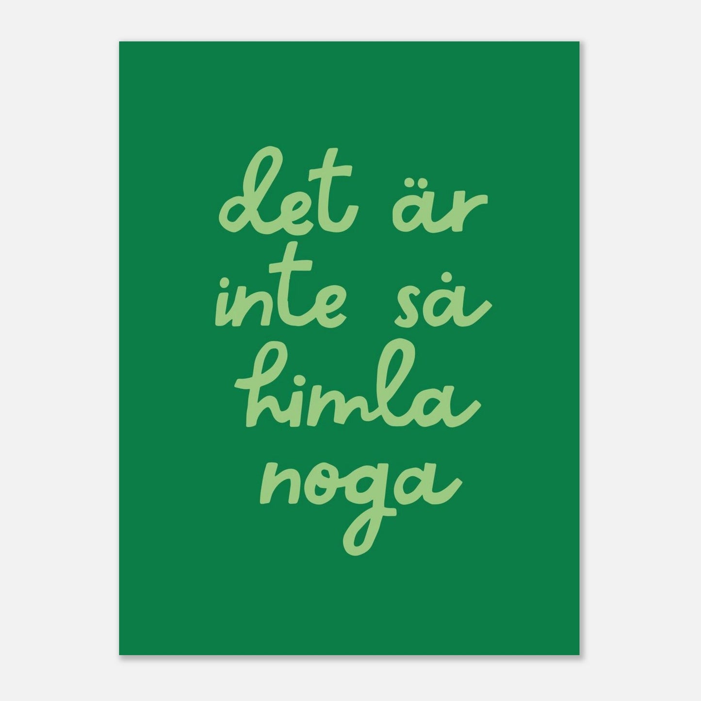 Inte så noga - Affisch