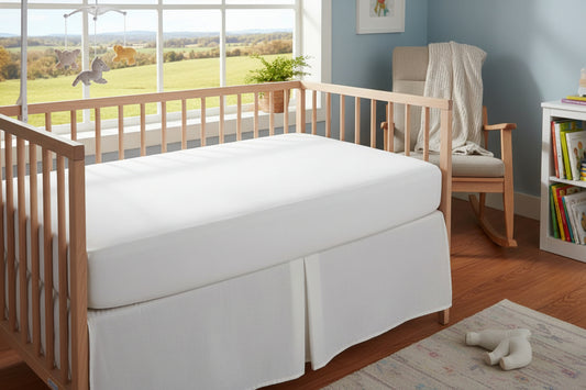 MINSTING - Formsytt lakan spjälsäng 2-pack vit + beige