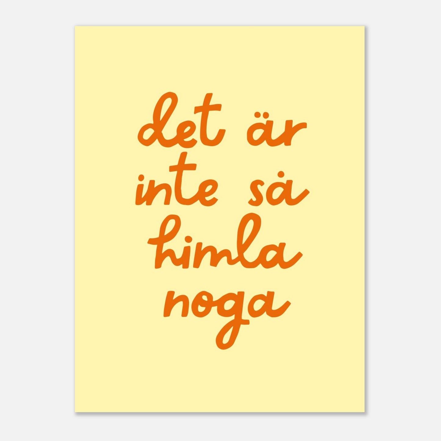 Inte så noga - Affisch