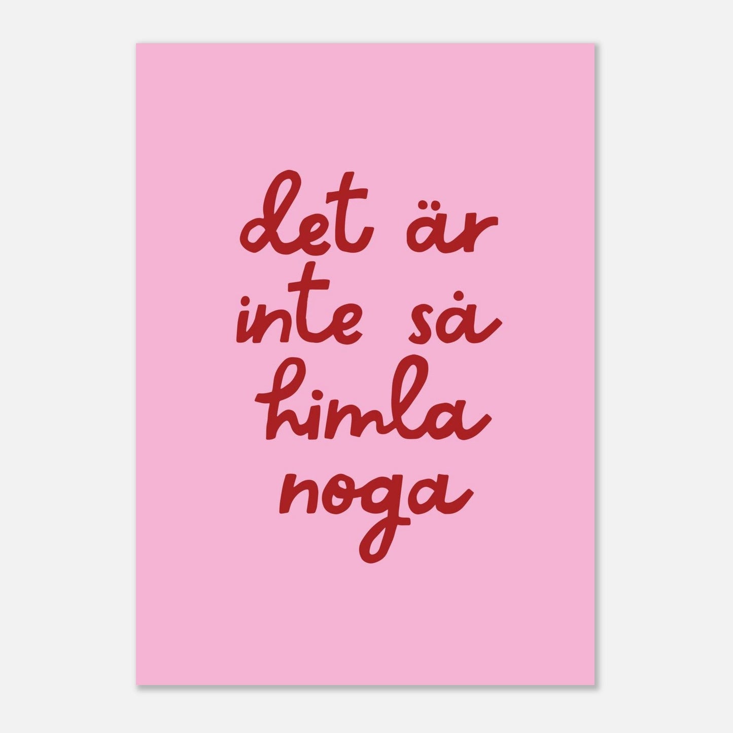 Inte så noga - Affisch