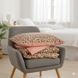 Bäddset Bäddset FRIDA Rosa/Beige – Lekfullt djurmönster för barnrummet (150x200cm)