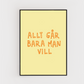 Allt går bara man vill - Affisch