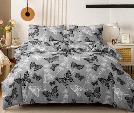 ANDORA Bäddset 3 delar Fjärilar