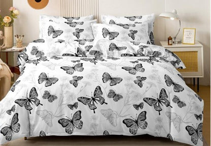 ANDORA Bäddset 3 delar Fjärilar