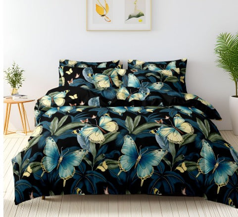 ANDORA Bäddset 3 delar Tvåfärgade