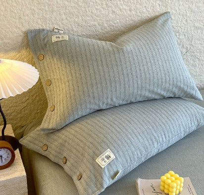 ROMA Örngotts­set - Ljusblå randig